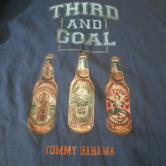 Tommy Bahama Mens Blue Short Sleeve Cotton Graphic Tee Size XL - Picture 4 of 6